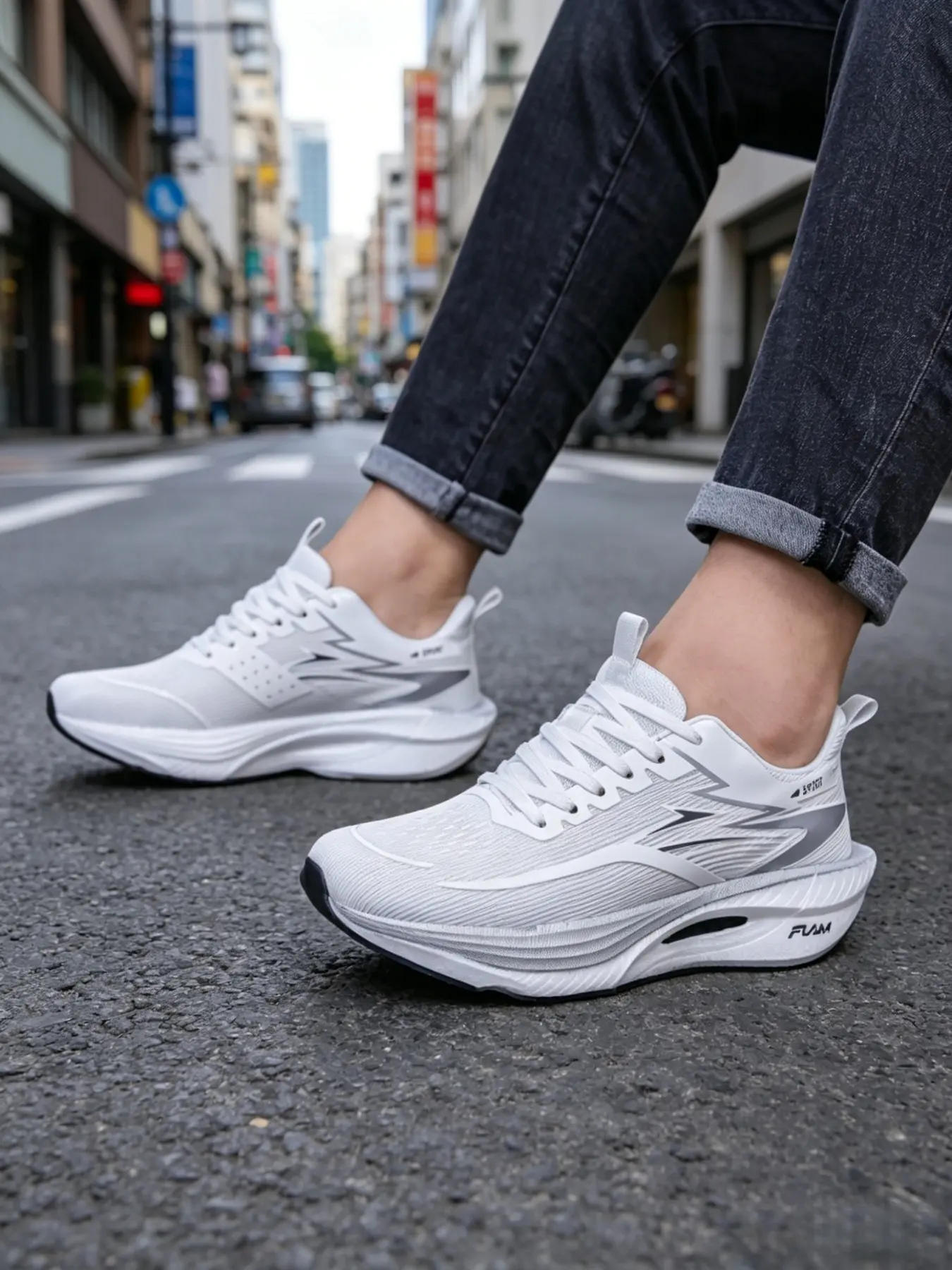 Lightweight Colorblock Running Shoes, Professional Long-Distance Racing Sneakers, Sporty Design, All-Season Casual Footwear, Workout Sneakers, Running Athletic Shoes, Runner Athletic Shoe, Training Runner Footwear