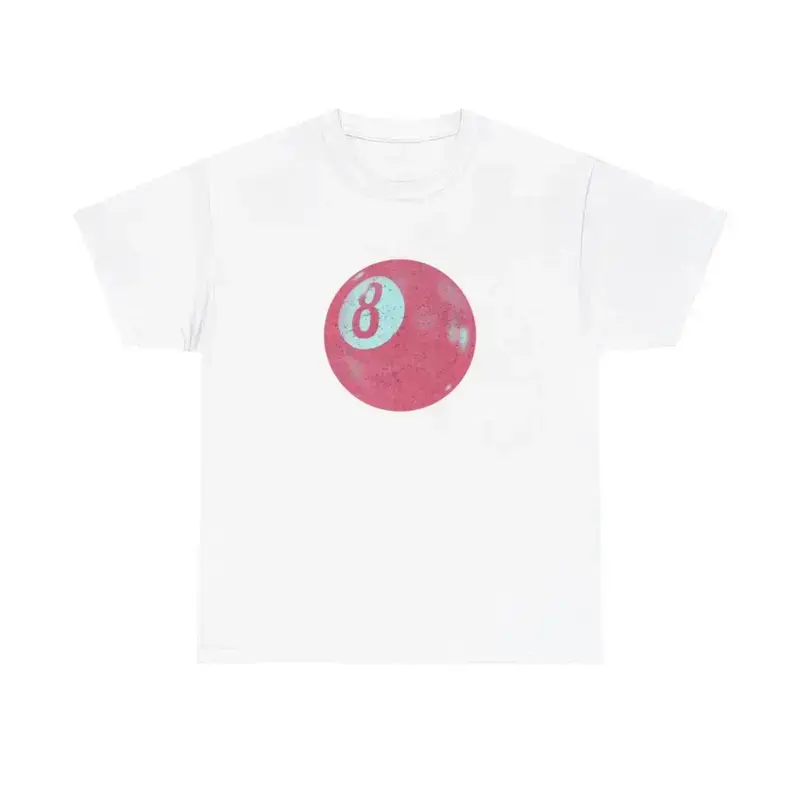 Pink Viral 8 Ball Aesthetic T-shirt, Full Color Unisex T-shirt, Trendy Tee for Men & Women Original Black Pink 8 Ball Cotton Top Womenswear Streetwear
