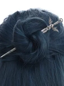 Vintage Viking Demon Wings Sword Hair Pin, Fashion Unique Trendy Hair Accessory, Norwegian Style Party Decoration, Valentine's Day Gift