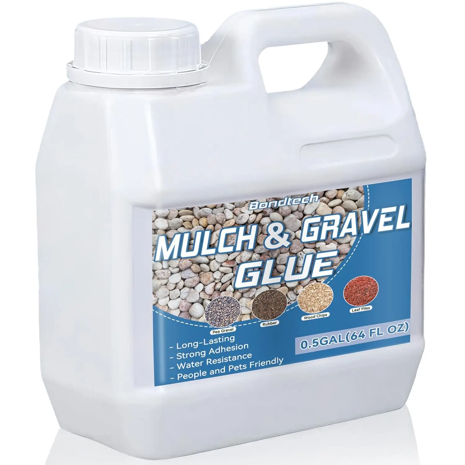 Rock Glue 64 OZ, Mulch Strong Glue for Landscaping, Pea Gravel Binder for Pine Straw, Bark, Pebble, Strong Stabilizer & Adhesive Spray (64 OZ) Yifanyou Sports