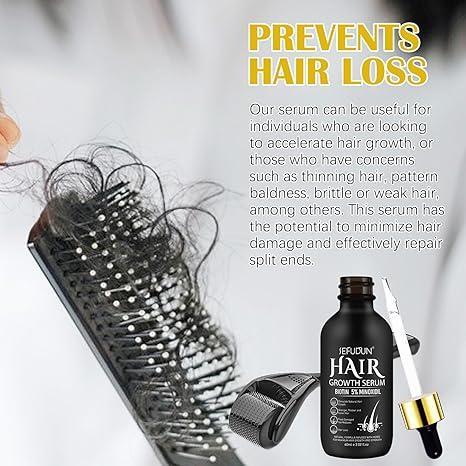 Sefudun 5% Minoxidil Hair/Beard Care Serum with Hair Roller, Gifts for Men Dad Him Boyfriend Husband Brother,Birthday gift,Daily hair care