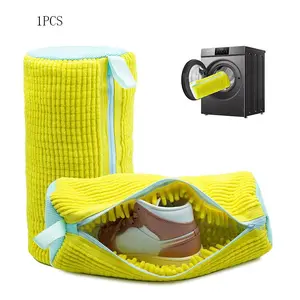 Cooksyne Washing Machine Shoe Bag, Reusable Mesh Cleaning Kit with Mold and Brush, Tennis Shoe Cleaner for Washer and Dryer, Home Use