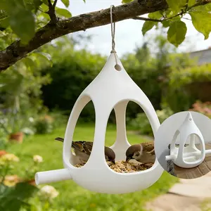 Compact Bird Feeder, Spherical Design, Water-Resistant, Drainage Hole, Ideal for Small Birds Like Sparrows and Hummingbirds, Outdoor Use