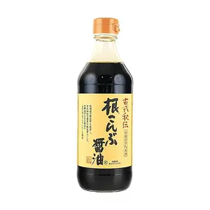 KAWANAKA Japanese Kombu Dashi Soy Sauce - 500ml, 9% Reduced Salt, Umami Rich Broth Base for Cooking, Stewing, and Seasoning