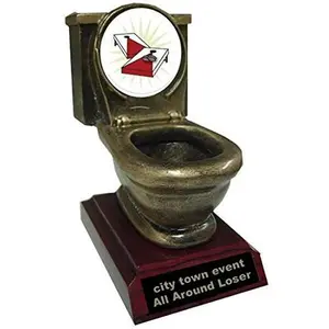 buyawardsandtrophies.com Resin Cornhole Toilet Trophy