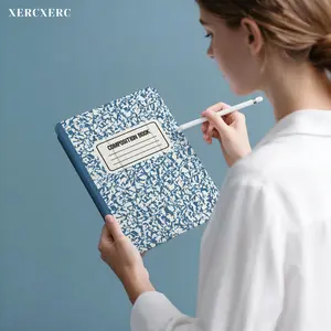 Composition Book Pattern PU Flip iPad Case, TPU Soft Shell w/ Trifold Stand, Pen Slot, Shockproof, Auto Wake/Sleep for iPad Air 11inch, a16, 9th/10th/11th Gen, Fall Case, Back to School, Gift