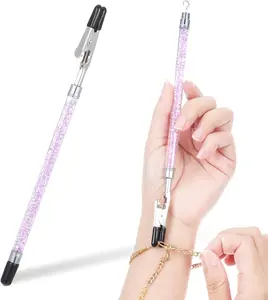 Bracelet Helper Tool Stainless Steel Bracelet Assistance Tool On Yourself Aid  Quick Wear and Removal Fastener Helper for Watch Necklace Clasps Zippers Closures Clasps(Purple)