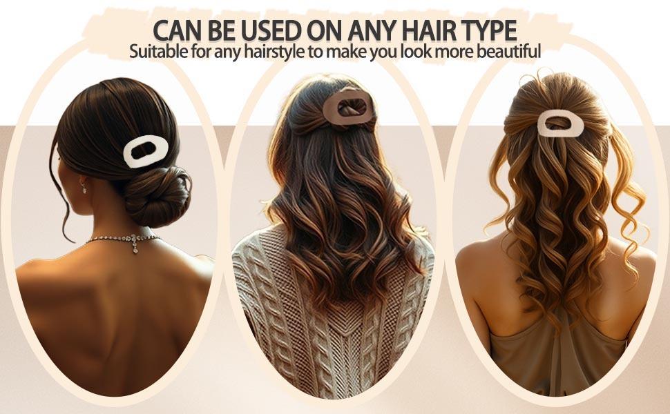 4 Pack Flat Hair Claw Clips for Women Nonslip French Hair Clips for Thick, Thin, Long, or Short Hair Tortoise Shell Comfortable & Strong Hold for Daily Wear, Weddings