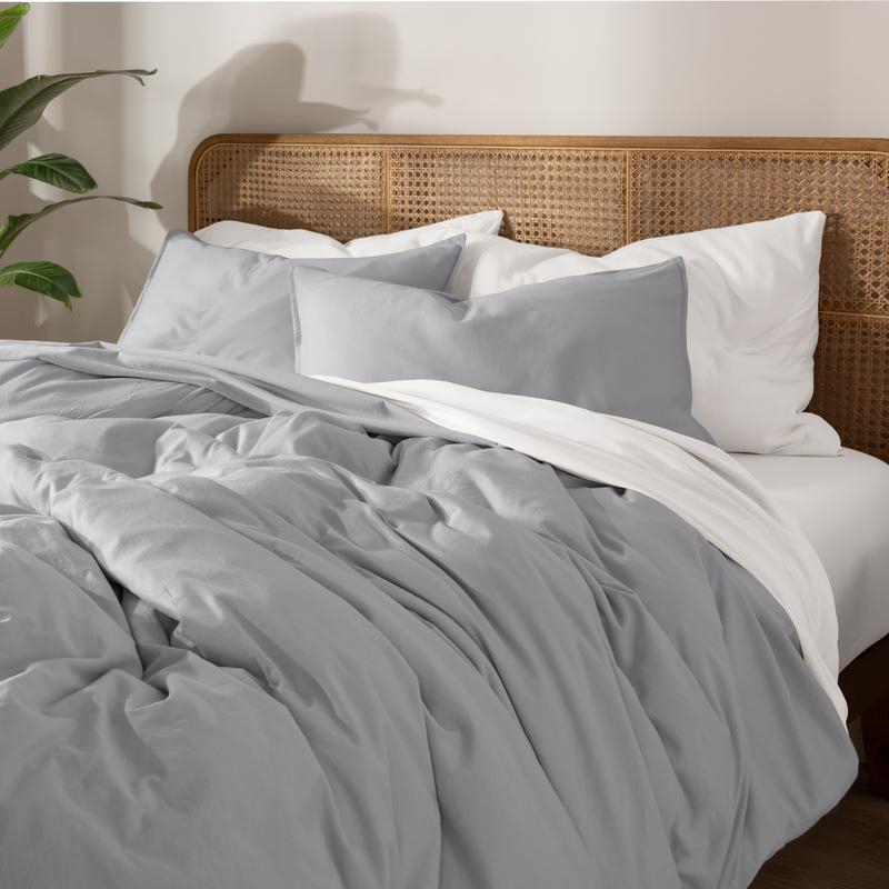 Bare Home Organic Cotton Jersey Duvet Cover & Sham Set