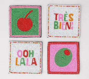 ban.do Beaded Coaster Set of 4, Cocktail ban.do Beaded Coaster Set of 4, Cocktail