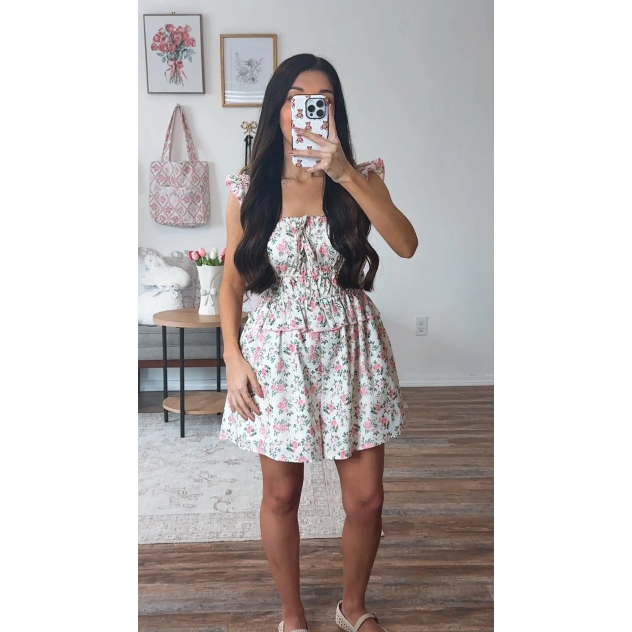 Pink Petal Picnic Romper