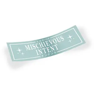 Mischievous Intent Vinyl Car Window Sticker