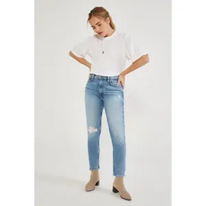 Etica Scarlet Mid Rise Slim Rock Pool Denim Jeans