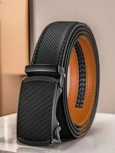 Men's Genuine Leather Belt, Automatic Buckle Design, Matte Finish, Perfect for Jeans & Dress Pants, Ideal Gift for Businessmen, Casual Business Belt,Dad Gifts