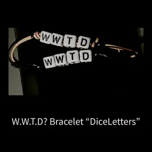 W.W.T.D? LEATHER BRACELETS (DICE LETTERS)