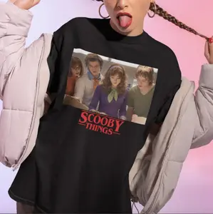 Scooby Gang Style Graphic Shirt, Hawkins Town Inspired Hoodie, Upside Down World Mystery Tee, Retro 80s Horror Aesthetic, Fan Inspired TShirt Sweatshirt
