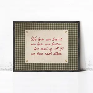 Cute Family Quote Print Trendy Kitchen Art Vintage Kitchen Poster