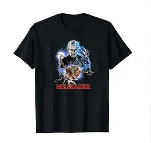 VintageTee Gildan Hellraiser Movie T-shirt, Hellraiser 1987 Horror Movie Retro T-shirt, Gifts for Women, Men, Film Fans on Birthday, Halloween Cotton Top Shortsleeve Tshirt Festive