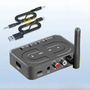 Bluetooth 6.0 Audio Receiver 3.5mm AUX RCA With Mic HIFI Stereo Wireless Adapter Support USB U-Disk For Car Speaker Amp