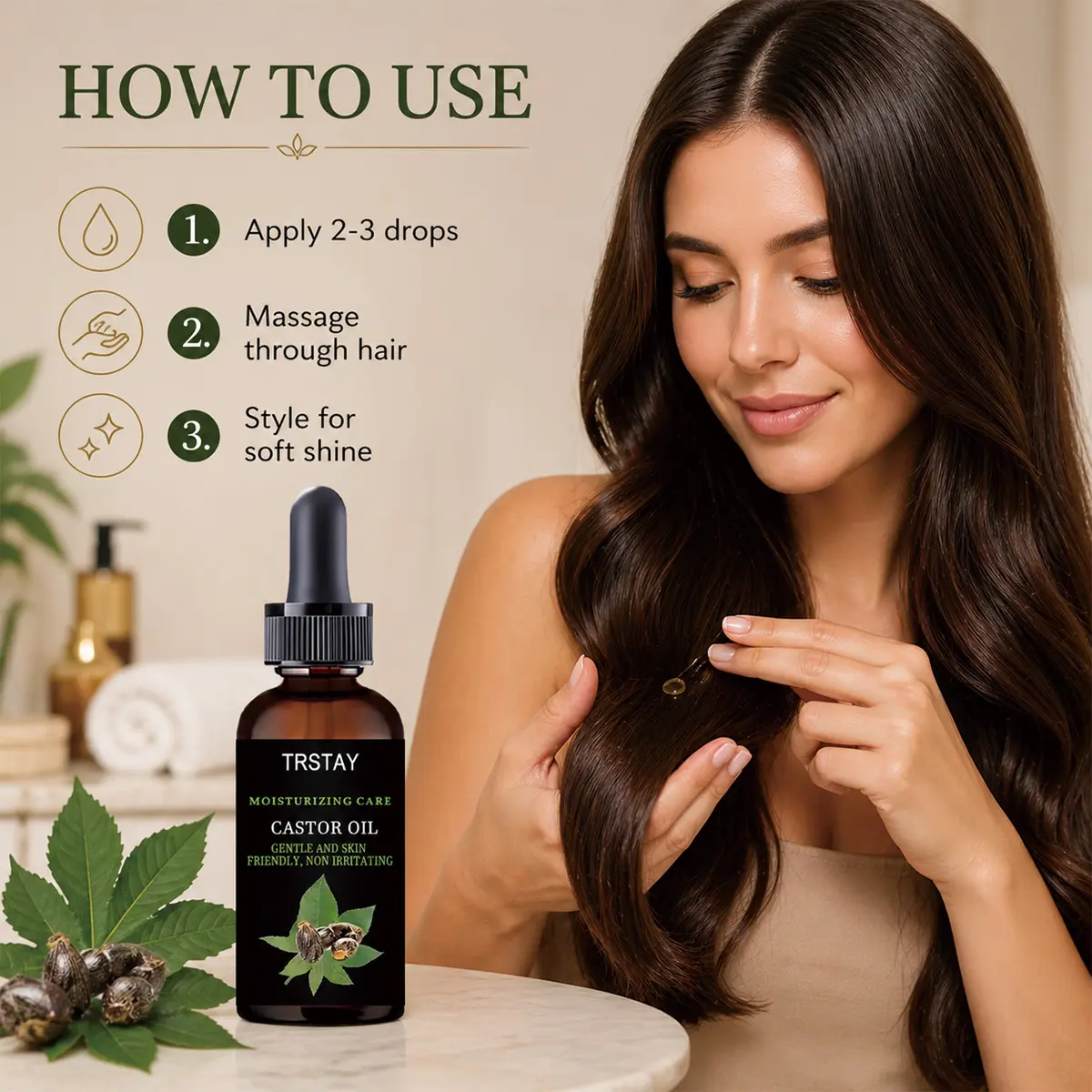 Minoxidil Hair End Repair Serum, Nourishing Hair Treatment for Dry, Rough Split Ends oil