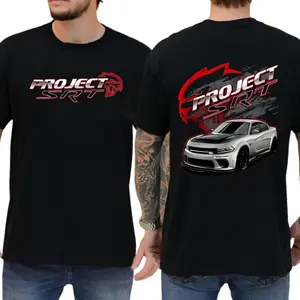 SRT Hellcat Power Graphic Tee - Dodge Charger Muscle Car Streetwear - Y2K Racing Style Black Shirt - Mopar Fan Essentials