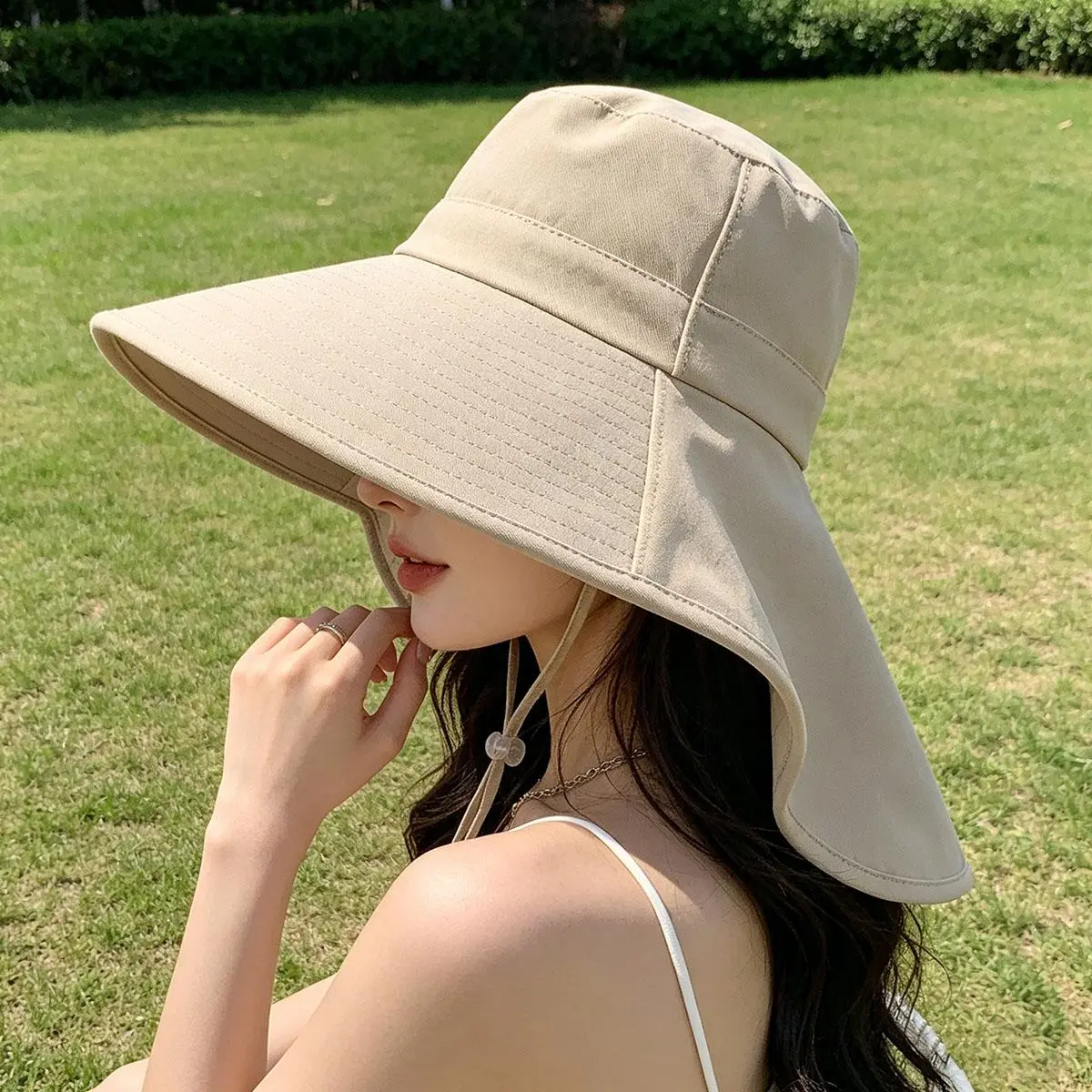 Foldable Wide Brim Beach Hat for Women, Summer Sun 