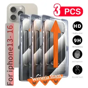 High-Quality Tempered Glass Screen Protector Set, Fits iPhone 11/12/13/14/15/16 Pro Max Mini, Advanced Protection for iPhone Models, Accessories