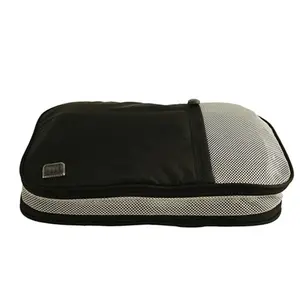 212 MAIN Lite Gear Kompressor Kube - Small Black Space Saver, Compressible Ultra-Light Travel Organiser with Top Pocket for Travel Use