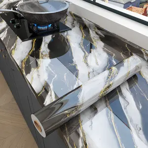 PET Self adhesive Kitchen Film Which Can Be Removed Without Leaving Marks Effectively Covers Defects Oil proof Film Self adhesive and Fireproof Suitable for Countertop and Cabinet Renovation