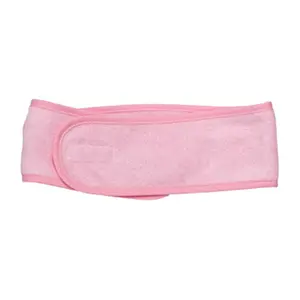 Kingsley Terry Cloth Headband, Terry Cloth Material, Pink with Velcro Closure