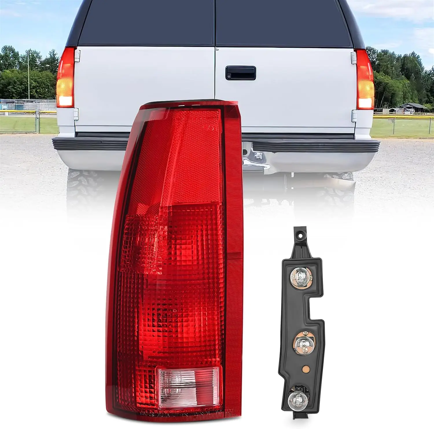 Nilight Car Light Taillight Assembly - Automotive Replacement Car Accessories for 1988-1999 Chevy GMC C/K Truck, Suburban, Blazer, Tahoe, Yukon & 1999-2000 Cadillac Escalade