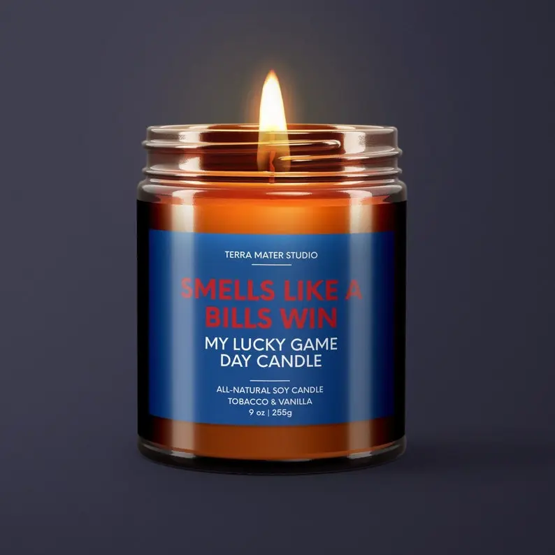 Smell Like Bills Win Candle, Football Candle, Candle Gift