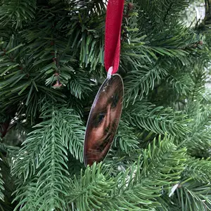 Funny Face Meme Christmas Ornament, Vintage Shaker Fan Gift Xmas Music Love Ornament Decor