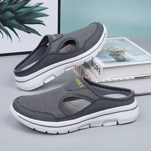 Unisex Breathable Mesh Slip On Mules, Lightweight Backless Walking Shoes, Casual Comfortable House Slippers Indoor Outdoor Loafers for Men Women Daily Wear, Garden, Beach