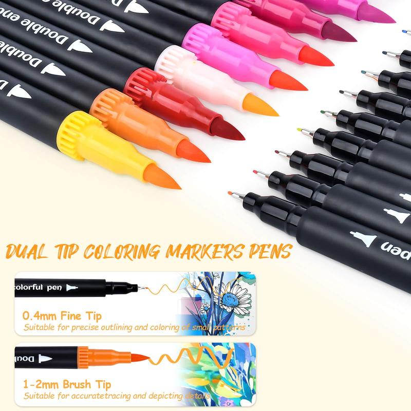 Dual Tip Marker Set Alcohol Artist Markers Marker coloring drawing craft kids stuff for girls school supplies 2025 Brush Pens Diamond Painting