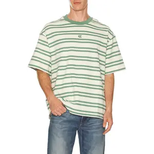 Calvin Klein Heavyweight Stripe Jersey Tee in Tofu Unisex
