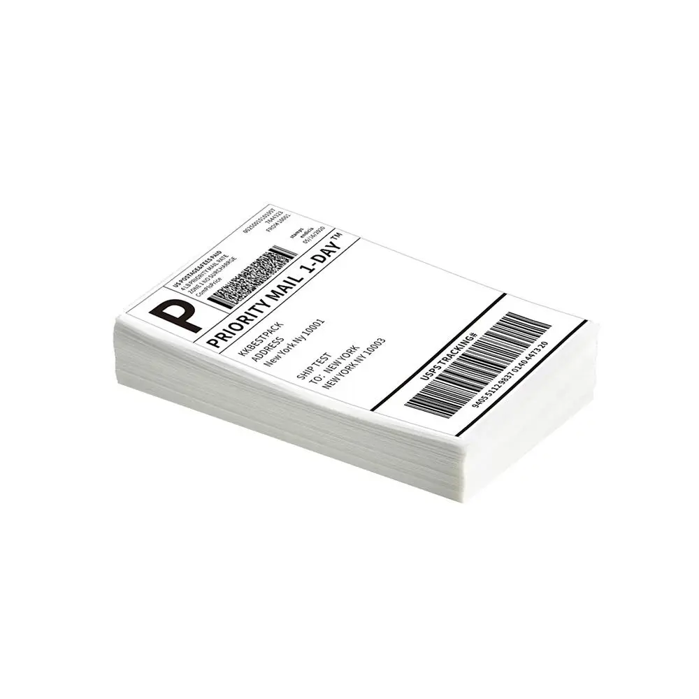Thermal Label Paper, 4"x4"/4"x6" 100pcs Adhesive Thermal Shipping Labels, DHL UPS Express Barcode Label, for 4 Inch Label Printer
