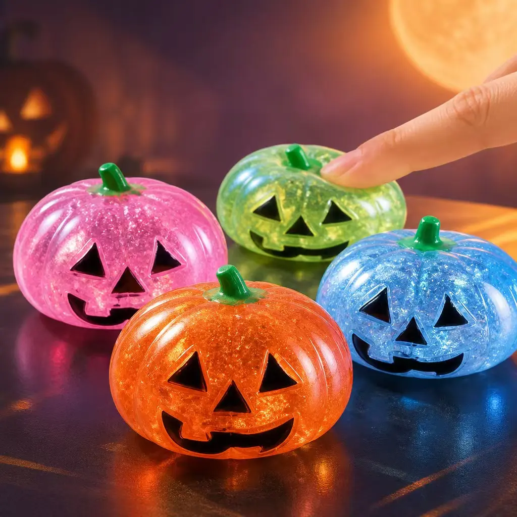 Unisex Pumpkin Face Stress Relief Toy - Malt Sugar Slow-Rebound Play Toy, Christmas & Halloween Small Gift