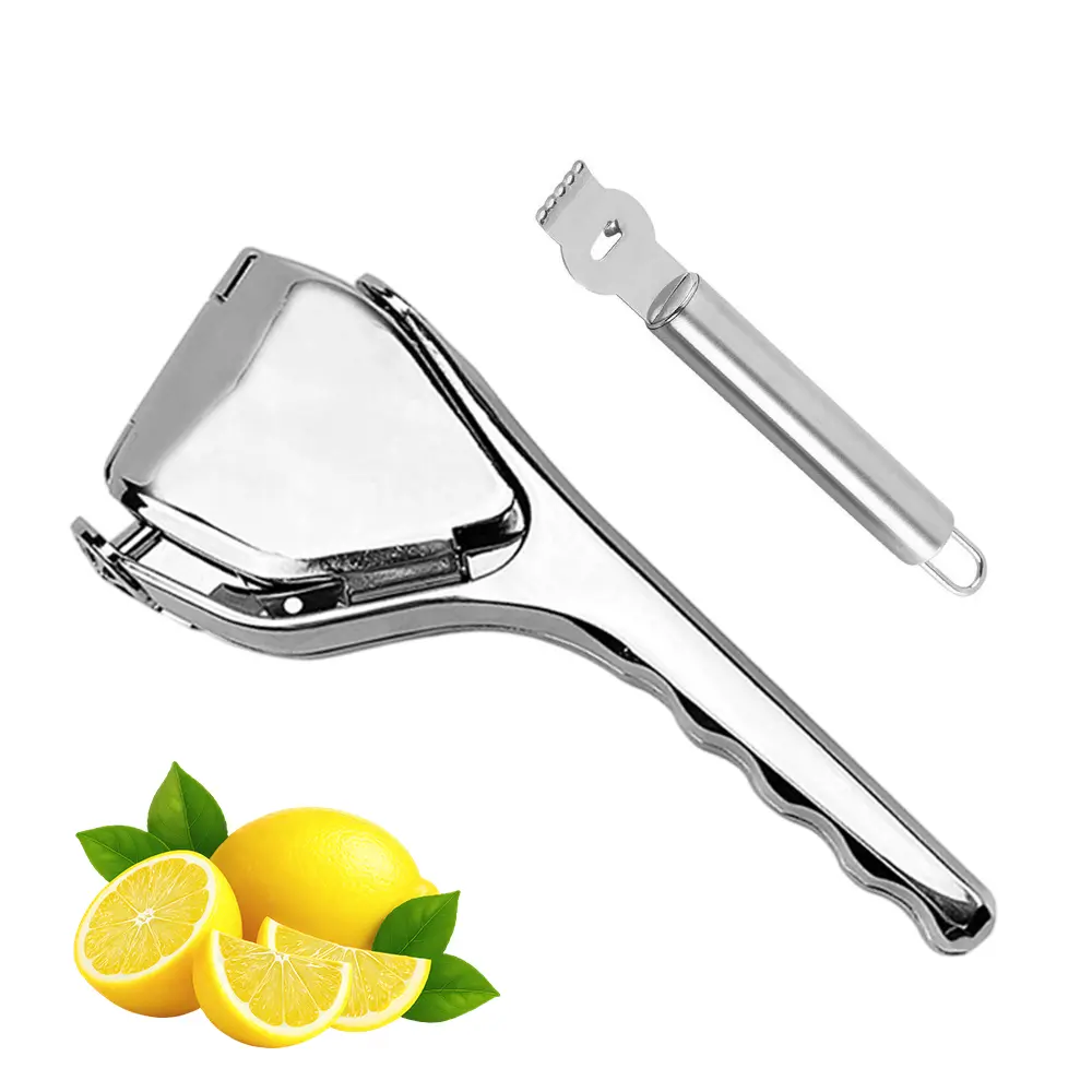 2-Pc Stainless Steel Fruit Kitchen Utensils Set - Lemon Juicer, Peeler for Fresh Juice, Cocktails
