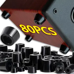 Lots Washing Machine Shock-absorb Rubber Foot Pad Cabinet Bed Table Box Conical Rubber Shock Pad Floor Protector Furniture Parts