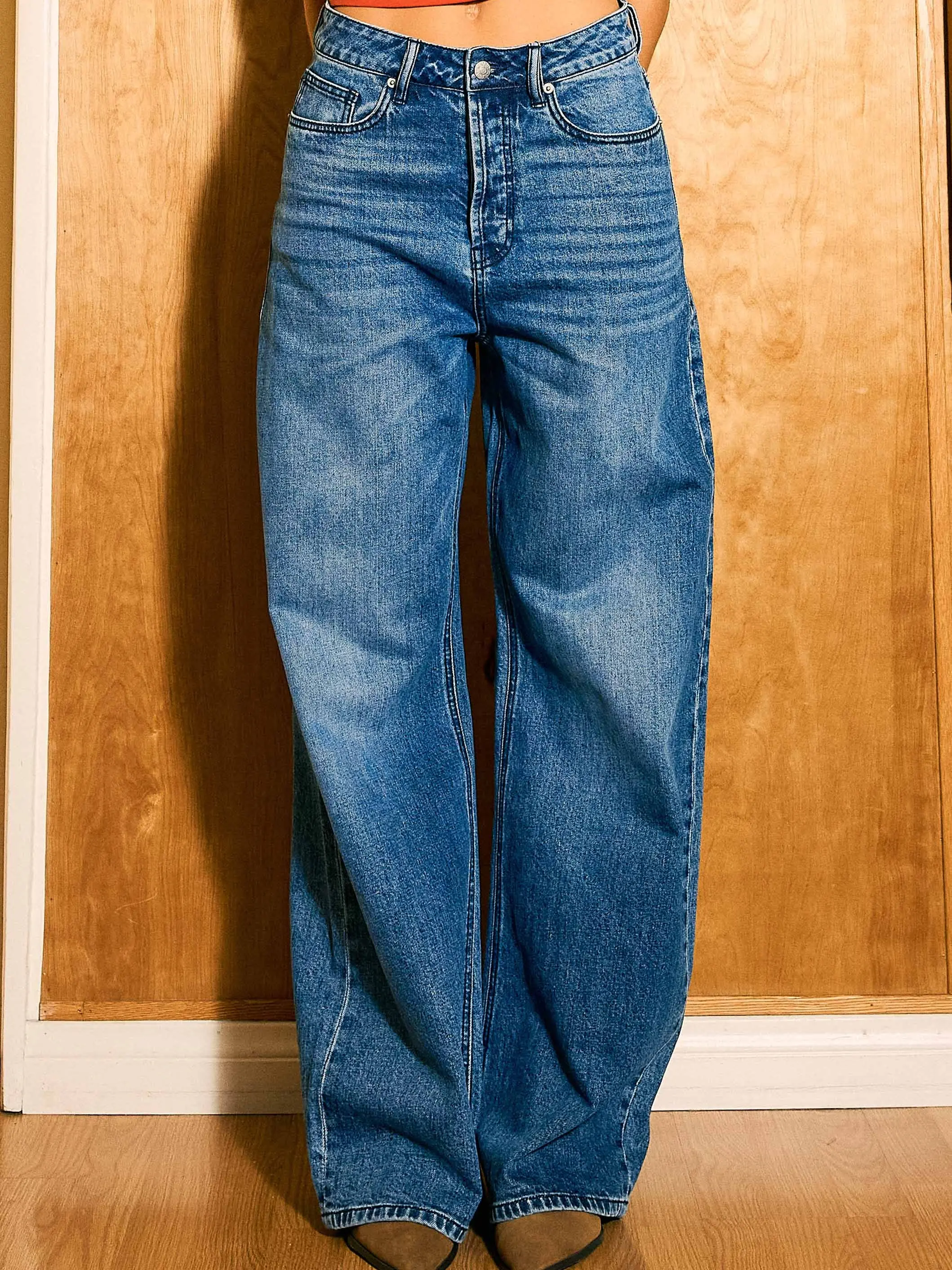 [XPT706] Puddle Wide Leg Jeans