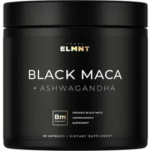 40,000mg Black Maca Root 40:1 Extract with Ashwagandha | High-Potency Maca Supplement for Men | Gelatinized Maca Peruana