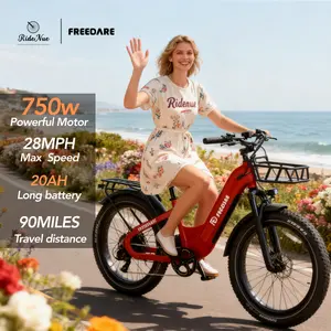 FREEDARE All-Terrain Step-Through Electric Bike | 750W Motor, 90-Mile Range, 28 MPH Max Speed | 20Ah Battery, Torque Sensor, 7-Speed Gears, Hydraulic Brakes & Fat Tires | GPS Anti-Theft, 3 Riding Modes, 350 LB Payload,UL 2272 Certified