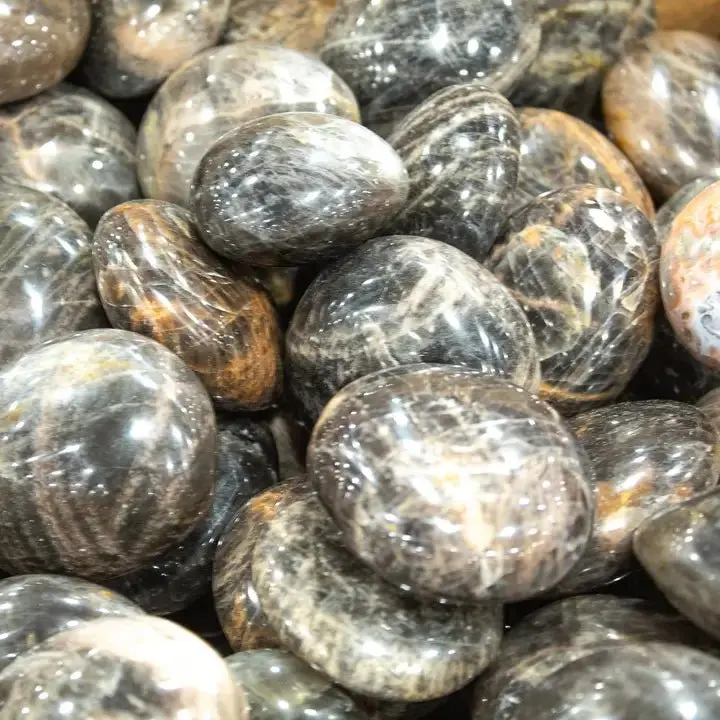 Black Moonstone Palm Stone