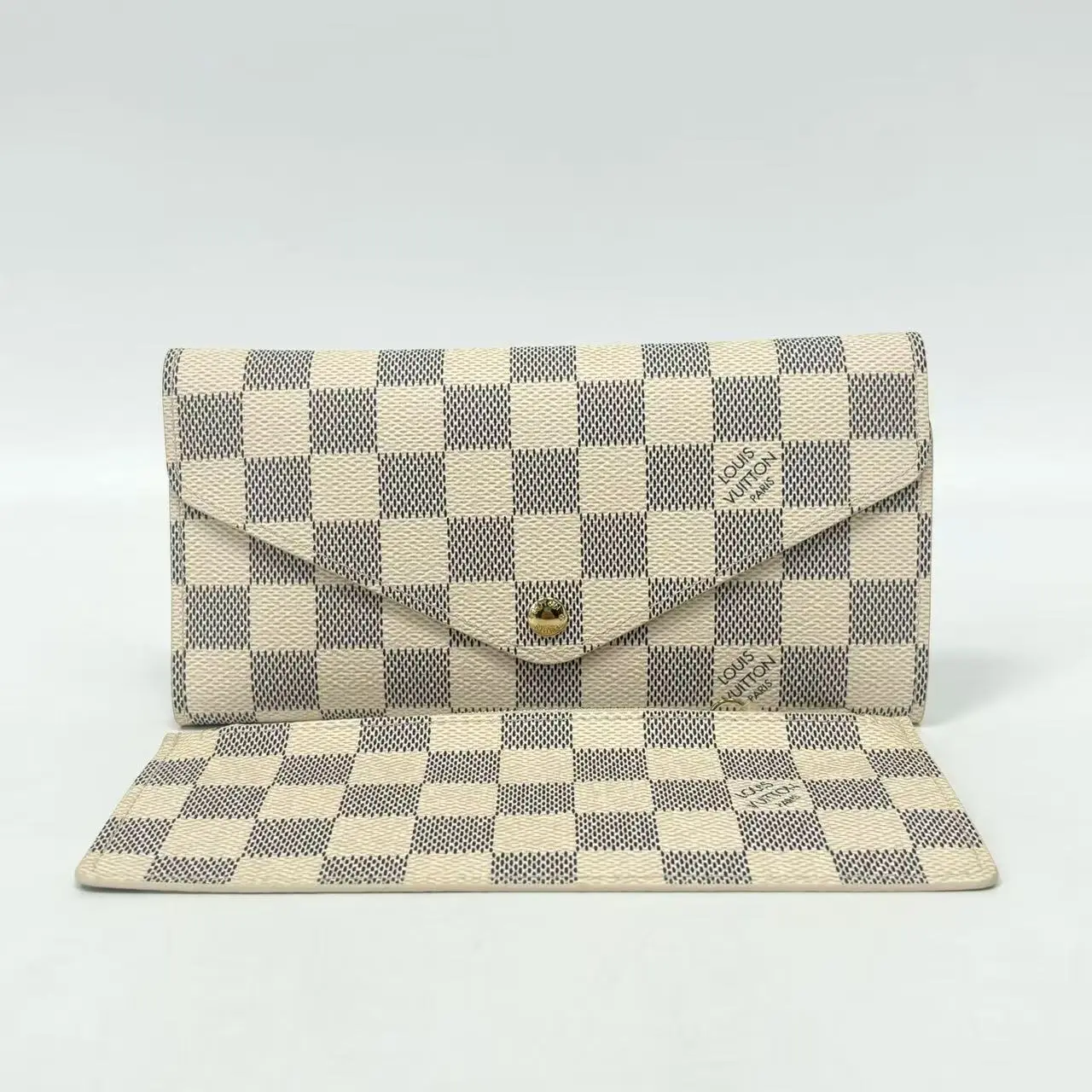 Pre-owned Louis Vuitton Damier Pattern Long Wallet White Canvas, 19.5cm Base Length, 2016 Release, Code N22875211 499