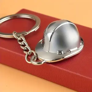 Mini Helmet Keychain, Simulation Design, Fashionable Alloy Keychain, Perfect Small Gift & Bag Accessory, Durable Material, Ideal for Daily Use