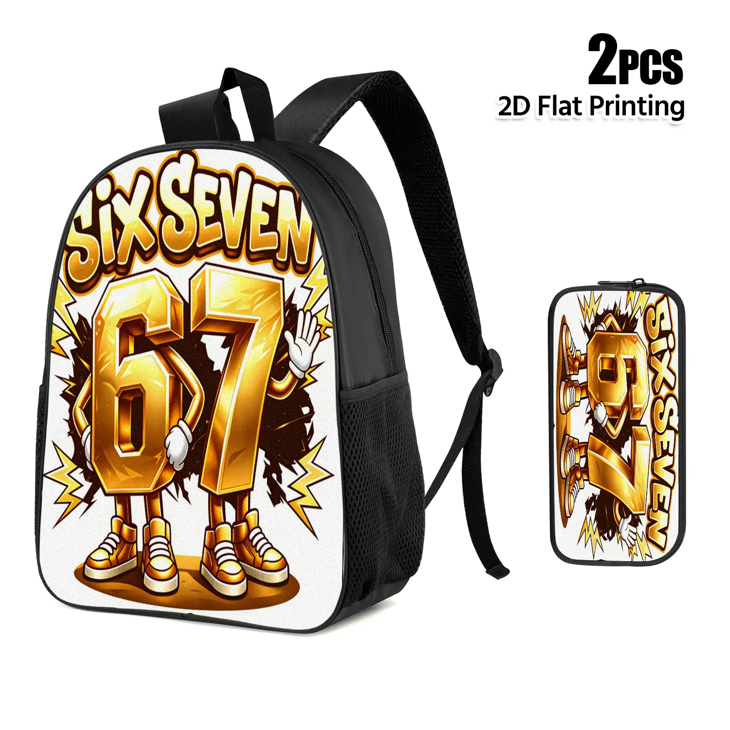 Backpack and Storage Bag Set - 2-piece set(backpack + pencil case) - Unique design, practical foreveryday use - suitable for school and travel.