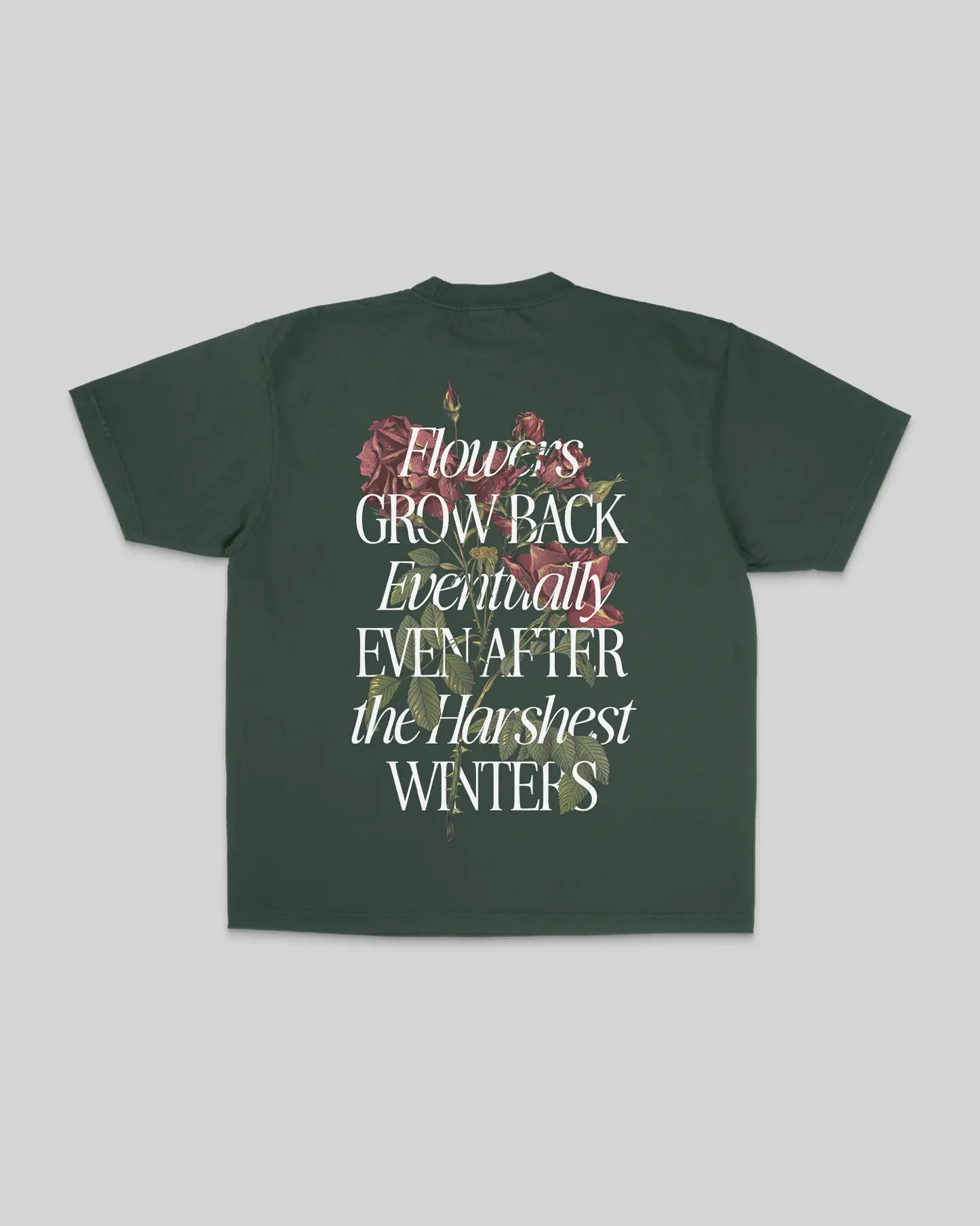 Growth Eventually V2 | Oversized Green Graphic Tee