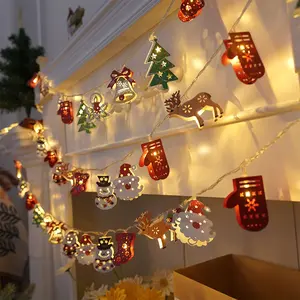 Topreddon Christmas Decor String Light Christmas Tree Battery Operated LED Bulbs Cute String Lights Indoor Room Office Decor Christmas Snowman Lights Bedroom Decorations Christmas Carnival Christmas Party