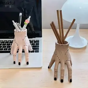Gothic Frankenstein Hand Desk Organizer, Viral Spooky Halloween Resin Accessory, Versatile ABS Holder for Pens, Pencils and Mini Potted Plants, unique eerie design and multi‑purpose storage,  garden ornament and holiday novelty decor
